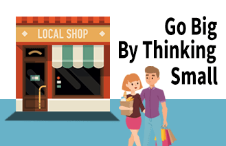 Shoppers visiting a local shop